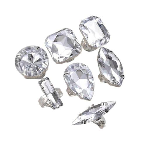 Ddujbtp 7pcs Set Crystal Accenting Teardrop Cocktail Rings Legierung Body Schmuck Wassertropfen Accessoires Für Besondere Anlässe Funkelnder Wasserdropfenschmuck Set Ddujbtp 7pcs Set Crystal Accenting Teardrop Cocktail Rings Legierung Body Schmuck Wassertropfen Accessoires Für Besondere Anlässe Funkelnder Wasserdropfenschmuck Set von Ddujbtp