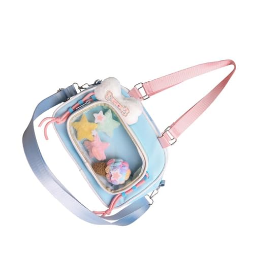 Ddujbtp Bequemer Schultergurt Nylon Handtasche Leichte Crossbody Tasche Mit Klarem Display Design Für College Studenten Anime Waren Showcase Casual Bag von Ddujbtp