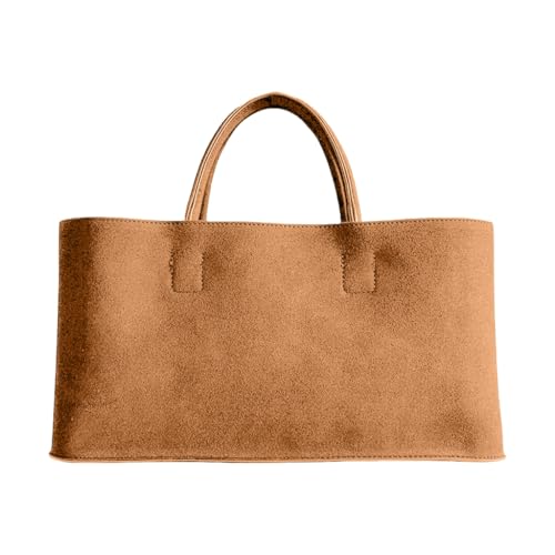 Ddujbtp Büchertasche mit großem Fassungsvermögen, PU-Leder, lässiger Tragegriff oben, Handtasche für Damen und Mädchen, braun, Taschen-Organizer Ddujbtp Büchertasche mit großem Fassungsvermögen, PU-Leder, lässiger Tragegriff oben, Handtasche für Damen und Mädchen, braun, Taschen-Organizer von Ddujbtp