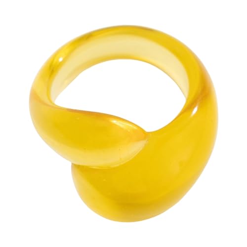 Ddujbtp Bunte Doppel Tröpfchen Acrylringe Handgefertigte Accessoires Statement Schmuck Für Frauen Party Tragen Fingerzubehör Persönlichkeit Charme von Ddujbtp