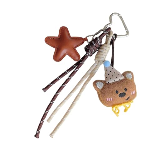 Ddujbtp Cartoon-Plüschbär-Schlüsselanhänger für Damen, Taschenanhänger, niedliches Autozubehör, Geschenktüten, Charm, Schlüsselanhänger, Dekoration, D Stil, Taschen-Organizer von Ddujbtp
