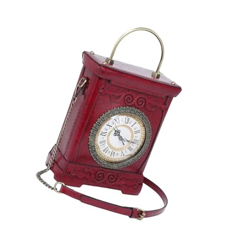 Ddujbtp Crossbody Bag Novelty Clock Form Geldbörsen Für Damen Toted Handtaschen Umhängetaschen PU Leder Messengers Taschen Geschenke Umhängetasche von Ddujbtp