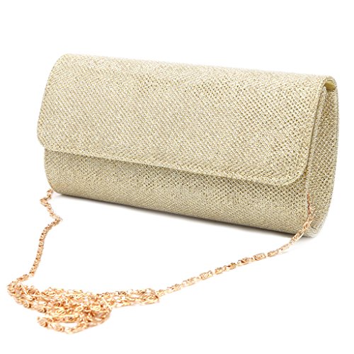 Ddujbtp Damen Abend Schultertasche Braut Clutch Party Abschlussball Hochzeit Umschlag Handtasche Schulter Geldbörse, Gd, One Size von Ddujbtp