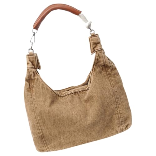 Ddujbtp Damen Achseltasche Große Kapazität Handtasche All-Matching Unterarmtasche Denims Schultertasche Shopping Dating Tasche für den täglichen Gebrauch, khaki, Taschen-Organizer von Ddujbtp