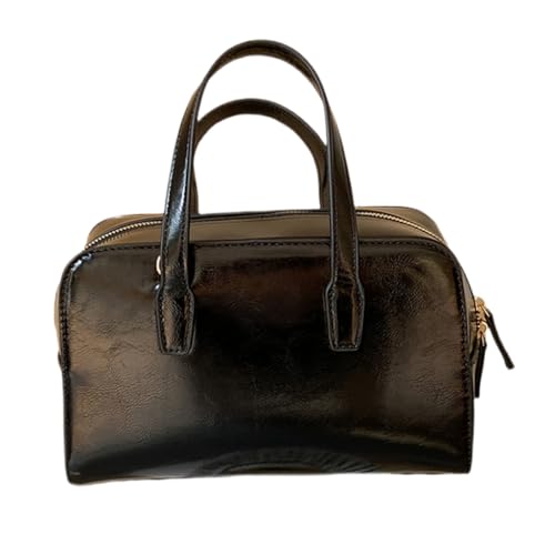 Ddujbtp Damen Bowler Satchel Umhängetasche PU-Leder Tragegriff Geldbörse Crossbody Taschen mit abnehmbarem Gurt für den täglichen Gebrauch, Schwarz Ddujbtp Damen Bowler Satchel Umhängetasche PU-Leder Tragegriff Geldbörse Crossbody Taschen mit abnehmbarem Gurt für den täglichen Gebrauch, Schwarz von Ddujbtp