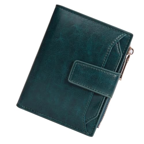 Ddujbtp Damen-Geldbörse, Kreditkartenhalter, Münzgeldbörse, stilvolle Kleingeldbörse, modisch, kurze Geldbörse, PU-Leder, Geldbörse für Reisen, grün, Taschen-Organizer von Ddujbtp