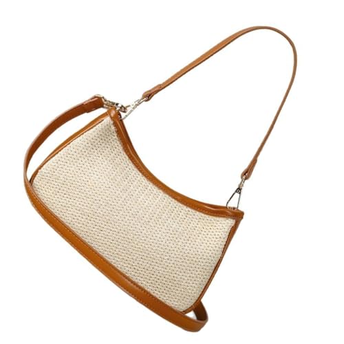 Ddujbtp Damen Halbmond gewebte Umhängetasche Elegante Stroh Strandtasche Achsel Geldbörse mit verstellbarem Gurt für Sommer Casual Reisen Ddujbtp Damen Halbmond gewebte Umhängetasche Elegante Stroh Strandtasche Achsel Geldbörse mit verstellbarem Gurt für Sommer Casual Reisen von Ddujbtp