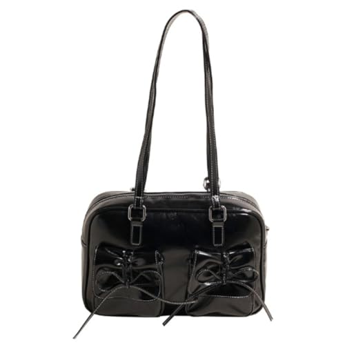 Ddujbtp Damen-Schultertasche, PU-Leder, Achseltasche, schöne Schleifen, Rucksack, Pendler, trendige Crossbody-Tasche für Herbst und Winter, Schwarz , Taschen-Organizer von Ddujbtp