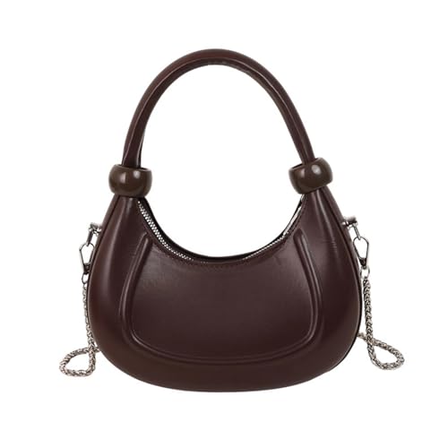 Ddujbtp Damen Toted Handtaschen Leder Toted Taschen Geldbörse Stilvoll Casual Trendy Schultertaschen Crossbody Tasche mit abnehmbarer Kette Crossbody Geldbörse für Frauen, Kaffeebraun, One Size von Ddujbtp