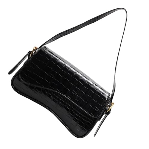 Ddujbtp Damen-Umhängetasche, Retro-Handtasche, Einkaufstasche, Herbst, Winter, Umhängetasche, PU-Leder, Kuriertasche, Arbeitstasche für den täglichen Gebrauch, Schwarz , Taschen-Organizer von Ddujbtp