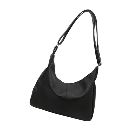 Ddujbtp Damen-Umhängetasche, Retro-Stil, große Kapazität, Umhängetasche, Herbst, Pendeln, PU-Leder, Kuriertasche für Reisen und den täglichen Gebrauch, Schwarz , Taschen-Organizer von Ddujbtp