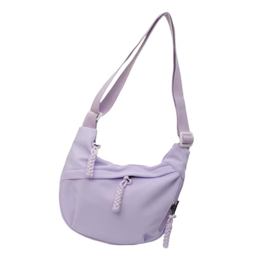 Ddujbtp Damen- und Herren-Umhängetasche aus Segeltuch für Studenten, großes Fassungsvermögen, mehrere Taschen, Reißverschluss, Crossbody-Tasche, Streetwear, violett, Taschen-Organizer Ddujbtp Damen- und Herren-Umhängetasche aus Segeltuch für Studenten, großes Fassungsvermögen, mehrere Taschen, Reißverschluss, Crossbody-Tasche, Streetwear, violett, Taschen-Organizer von Ddujbtp