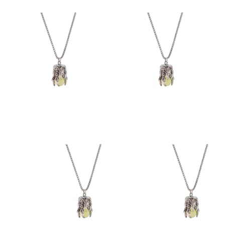 Ddujbtp Drachenperlenanhänger Halskette mit Effekt natürliche runde Steine Schlüsselbeinkette Gothic Halskette Ornament Statement Halskette von Ddujbtp