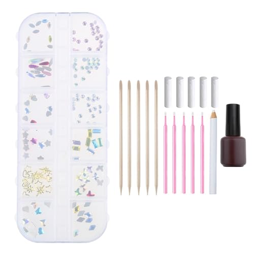 Ddujbtp Edelstein Zahnzähne Schmuck Set Zahn Edelsteine Farbenfrohe Stones Trendige Kristall Zahndekorationen Für Frauen Modische Accessoires von Ddujbtp