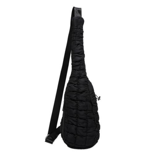 Ddujbtp Einzigartige Umhängetasche aus Nylon mit verstellbarem Riemen, Brusttasche, Umhängetasche für Reisen und den täglichen Gebrauch, Schwarz , Taschen-Organizer von Ddujbtp