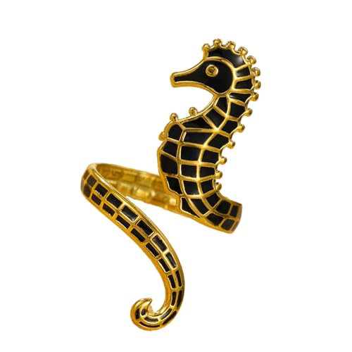 Ddujbtp Elegant Oil Drop Seahorse Ringe Modern von Ddujbtp