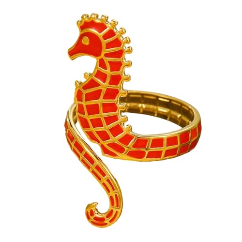 Ddujbtp Elegant Oil Drop Seahorse Ringe Modern von Ddujbtp