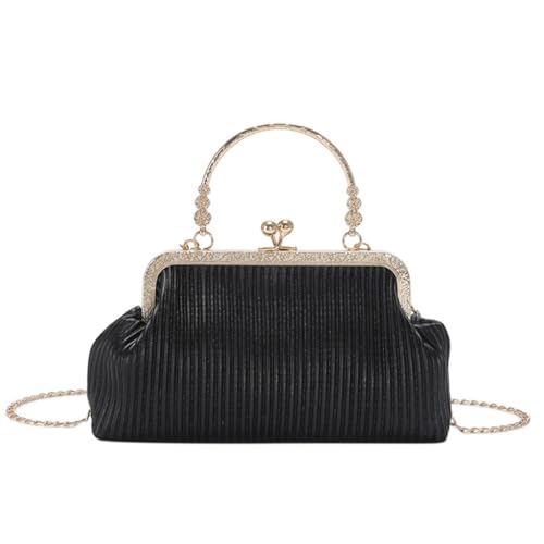 Ddujbtp Elegante Abendtasche mit Kette, modische Umhängetasche mit Metallschnalle, PU-Leder-Handtasche für Cocktailpartys und Freizeit, Schwarz , Taschen-Organizer Ddujbtp Elegante Abendtasche mit Kette, modische Umhängetasche mit Metallschnalle, PU-Leder-Handtasche für Cocktailpartys und Freizeit, Schwarz , Taschen-Organizer von Ddujbtp