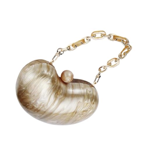 Ddujbtp Elegante Acryl-Clutch mit Kette für Hochzeit und Abendpartys, Schultertasche, Umhängetasche, modisches Accessoire, coffee, Taschen-Organizer von Ddujbtp