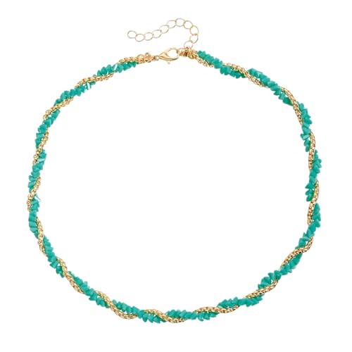 Ddujbtp Elegante Kristall-Akzent-Halskette, verstellbare Schichtkette für alltägliche Outfits oder besondere Anlässe, Wickel-Halskette, Einheitsgröße, Wie beschrieben, Wie beschrieben von Ddujbtp