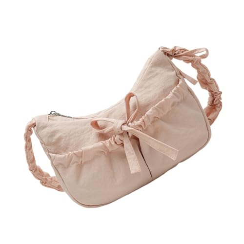 Ddujbtp Elegante Schultertasche aus Nylon, mit Schmetterlingsschleifen, leicht, für Damen, rose, Taschen-Organizer Ddujbtp Elegante Schultertasche aus Nylon, mit Schmetterlingsschleifen, leicht, für Damen, rose, Taschen-Organizer von Ddujbtp