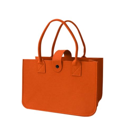 Ddujbtp Faltbare Einkaufstaschen aus Filz, große Kapazität, Shopper Aufbewahrungstaschen für Lebensmittel und Reisen, mit verstärkten Griffen, Orange, Taschen-Organizer Ddujbtp Faltbare Einkaufstaschen aus Filz, große Kapazität, Shopper Aufbewahrungstaschen für Lebensmittel und Reisen, mit verstärkten Griffen, Orange, Taschen-Organizer von Ddujbtp