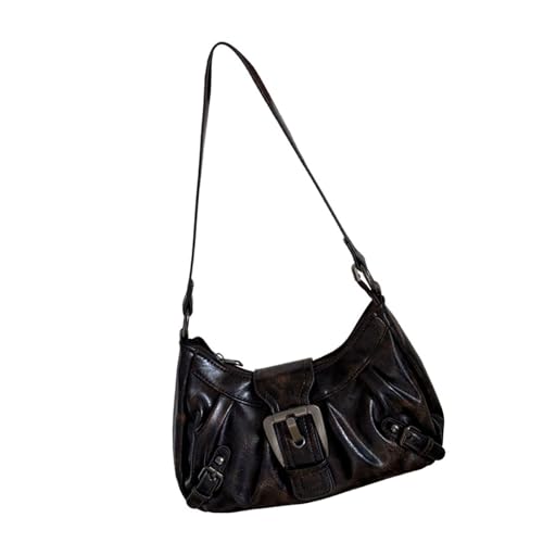 Ddujbtp Frauen Plissierte Umhängetasche PU Leder Handtaschen All Matching Achselhaut Französische Stile Achselhöhle Frauen Plisdern Achsel von Ddujbtp