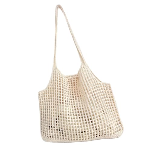 Ddujbtp Gehäkelte Bohemian-Umhängetasche für Damen, große Kapazität, Handtasche, ausgehöhltes Design für Strandurlaub oder den täglichen Gebrauch, beige, Taschen-Organizer Ddujbtp Gehäkelte Bohemian-Umhängetasche für Damen, große Kapazität, Handtasche, ausgehöhltes Design für Strandurlaub oder den täglichen Gebrauch, beige, Taschen-Organizer von Ddujbtp
