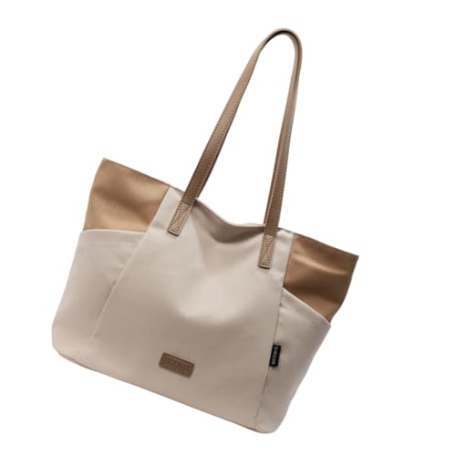 Ddujbtp Geräumige Canvas-Umhängetasche für den täglichen Gebrauch, leichte Unterarmtaschen, Handtasche für Pendler, Einkaufen, Reisen, unverzichtbar, beige, Taschen-Organizer Ddujbtp Geräumige Canvas-Umhängetasche für den täglichen Gebrauch, leichte Unterarmtaschen, Handtasche für Pendler, Einkaufen, Reisen, unverzichtbar, beige, Taschen-Organizer von Ddujbtp