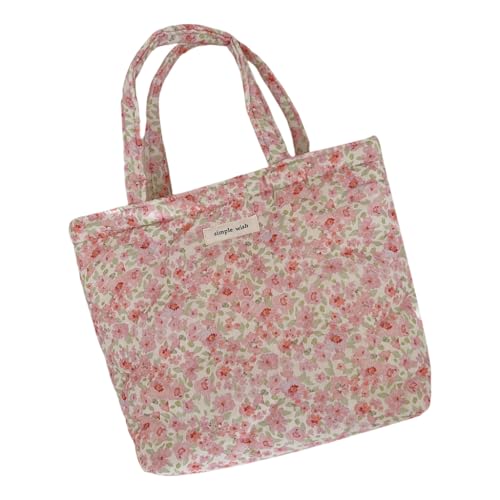 Ddujbtp Gesteppte Schultertasche mit Blumenmuster, Baumwolle, gepolstert, mit Tragegriff oben, große Kapazität, Winter-Handtasche, 6, Taschen-Organizer Ddujbtp Gesteppte Schultertasche mit Blumenmuster, Baumwolle, gepolstert, mit Tragegriff oben, große Kapazität, Winter-Handtasche, 6, Taschen-Organizer von Ddujbtp