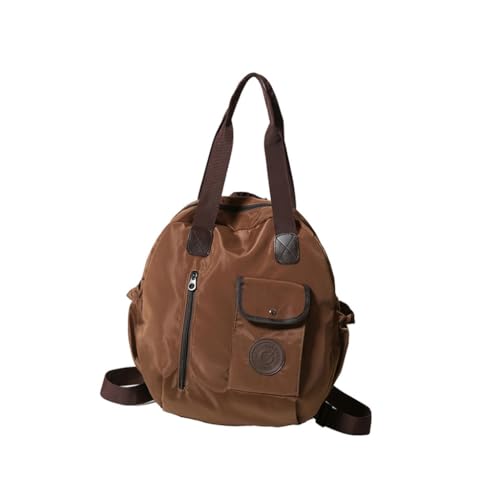 Ddujbtp Große Kapazität Nylon Rucksack für Reisen und den täglichen Gebrauch mit mehreren Fächern Schultasche Casual Handtasche Schultertasche, braun, Taschen-Organizer von Ddujbtp