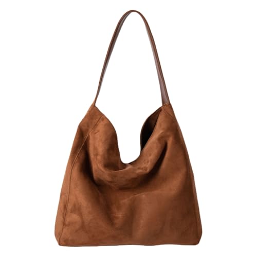 Ddujbtp Große Kapazität Schultertasche Damen Casual Handtasche Top Griff Taschen Unterarmtasche für Arbeit Reisen Einkaufen, coffee, Taschen-Organizer von Ddujbtp