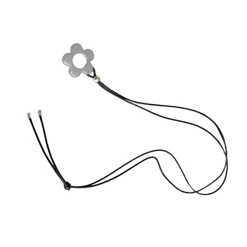 Ddujbtp Harz Blumenanhänger Halskette Mit Hohlen Designs Mode Accessoire Zur Raffinesse In Jeder Stilvollen Outfits Lederkabel Halskette von Ddujbtp