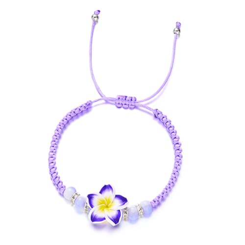 Ddujbtp Hawaiian Styles Blumenarmband Handgefertigtes Strand Schmuck Verstellbar Geflochten von Ddujbtp