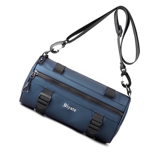 Ddujbtp Herren-Umhängetasche, rund, zylindrisch, Nylon, Schultertasche, modische Brusttasche, männlicher Rucksack für den täglichen Gebrauch, dunkelblau, Taschen-Organizer Ddujbtp Herren-Umhängetasche, rund, zylindrisch, Nylon, Schultertasche, modische Brusttasche, männlicher Rucksack für den täglichen Gebrauch, dunkelblau, Taschen-Organizer von Ddujbtp