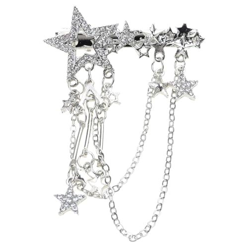 Ddujbtp Kein Slip Metal Hair Clip Mit Crystal Star Quastel Für Geburtstagsfeier Schnapphaarpins Für Dicke Haarstern Haarnadeln Süß Für Kinder Frauen von Ddujbtp