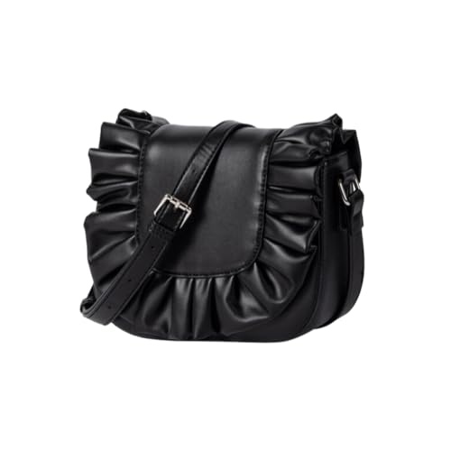 Ddujbtp Koreanische Umhängetasche, lässig, plissiert, PU-Leder, Umhängetasche mit verstellbarem Riemen, für modische Frauen, Schwarz , Taschen-Organizer Ddujbtp Koreanische Umhängetasche, lässig, plissiert, PU-Leder, Umhängetasche mit verstellbarem Riemen, für modische Frauen, Schwarz , Taschen-Organizer von Ddujbtp