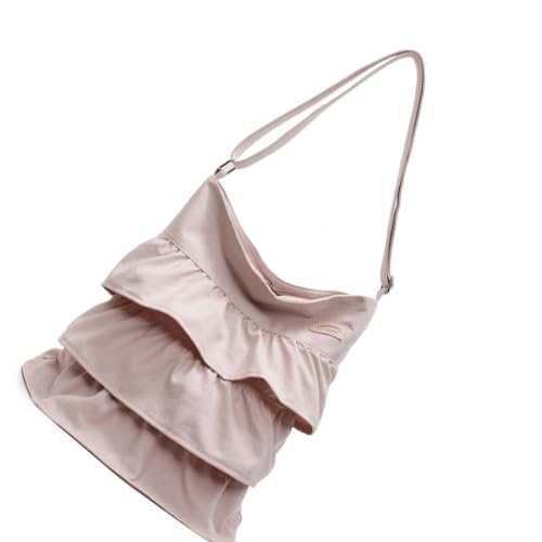 Ddujbtp Kreative Umhängetasche aus Segeltuch mit einzigartigen Plissee-Designs, Schultertasche für trendige Frauen, die Individualität suchen, rose, Taschen-Organizer Ddujbtp Kreative Umhängetasche aus Segeltuch mit einzigartigen Plissee-Designs, Schultertasche für trendige Frauen, die Individualität suchen, rose, Taschen-Organizer von Ddujbtp