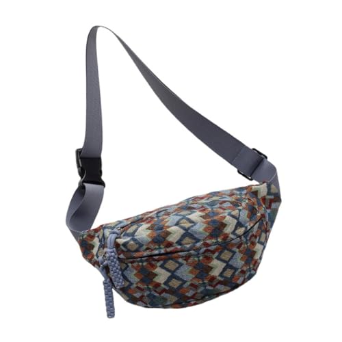 Ddujbtp Lässige Canvas-Umhängetasche für Damen, modische Gitter-Umhängetasche mit mehreren Taschen, großes Fassungsvermögen, blau, Taschen-Organizer von Ddujbtp