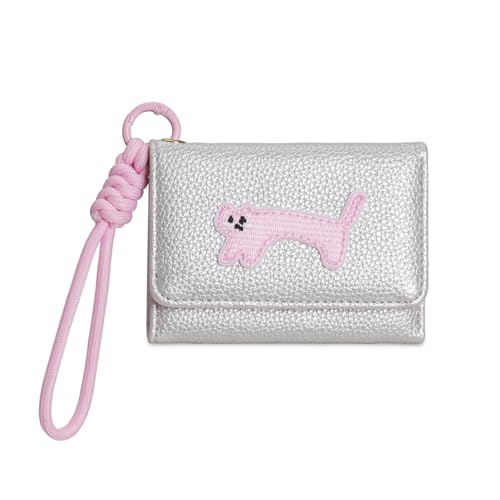 Ddujbtp Leichte Tierliebhaber Brieftasche PU Leder Konstruktionskartenhalter Tragbare Münzbriefe Easy Grip Lanyard Cats Themeed Wallet Wallet von Ddujbtp