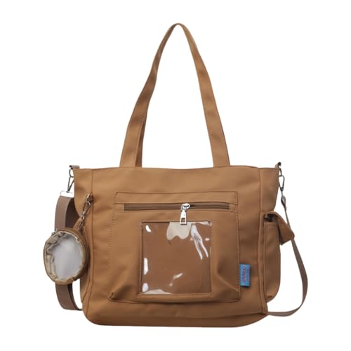 Ddujbtp Mehrzweck-Ita-Tasche, abnehmbare Geldbörse, Umhängetasche, Umhängetasche, Handtasche, für Anime-Anstecknadel-Display und Cosplay, braun, Taschen-Organizer von Ddujbtp