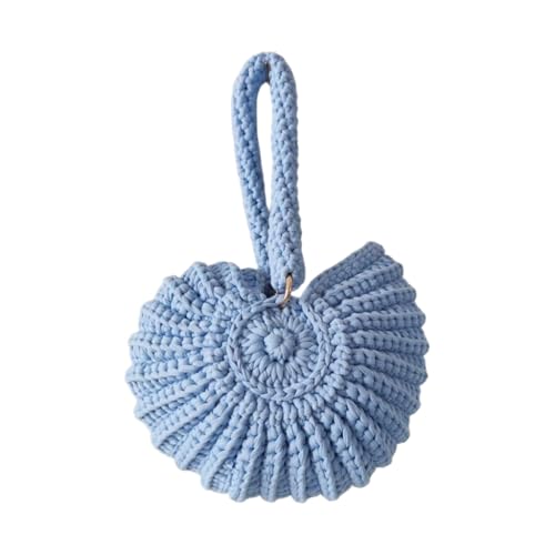 Ddujbtp Mini Hoboes Toted Bags Handtaschen für Frauen Mädchen Handgewebte Muscheln Clutches Geldbörsen Top Griff Taschen Damen Abendtasche Geschenke, blau, Taschen-Organizer von Ddujbtp