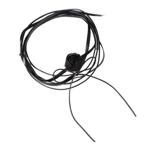 Ddujbtp Mode Multi Layer PU Leder Choker Für Frauen Blumenförmige Anhänger Handgefertigte Stilvolle Nackenaccessoires Stylische Frauen von Ddujbtp