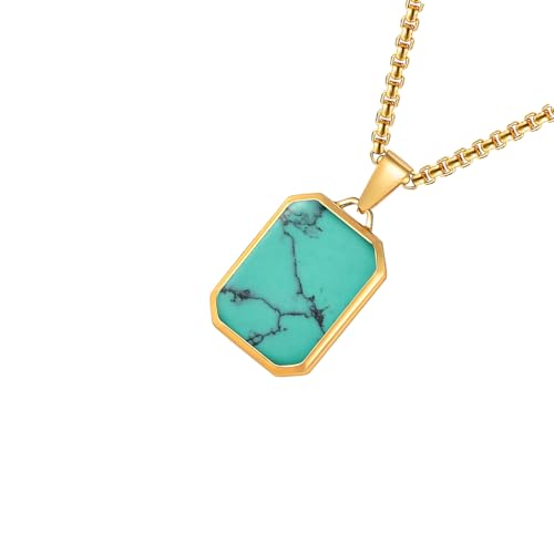 Ddujbtp Moderne Halskette Edelstahl Herren Geometrische Rechteckige Halshalsschmuck Geeignet Für Tägliche Verschleißvertragsmänner Edelstahl Männer Geeignet von Ddujbtp