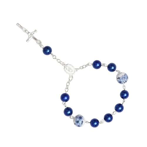 Ddujbtp Moderne Kruzifix Anhänger Legierungs Armband Einstellbare Länge Sicherer Verschluss Design Armreifen Für Tägliche Spirituelle Schutzmaßnahmen Vielseitiges Schmuck Geschenk von Ddujbtp