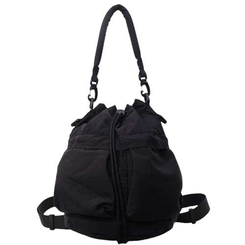 Ddujbtp Modische Umhängetasche mit Kordelzug für Damen, vielseitiger Rucksack mit großer Kapazität, modische Handtasche, verstellbarer Riemen, Schwarz , Taschen-Organizer Ddujbtp Modische Umhängetasche mit Kordelzug für Damen, vielseitiger Rucksack mit großer Kapazität, modische Handtasche, verstellbarer Riemen, Schwarz , Taschen-Organizer von Ddujbtp