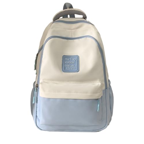 Ddujbtp Modischer Studentenrucksack, große Kapazität, Schultasche für Teenager, Büchertaschen, lässiger Tagesrucksack, Reiserucksack, verstellbarer Riemen, blau, Single package, Taschen-Organizer von Ddujbtp