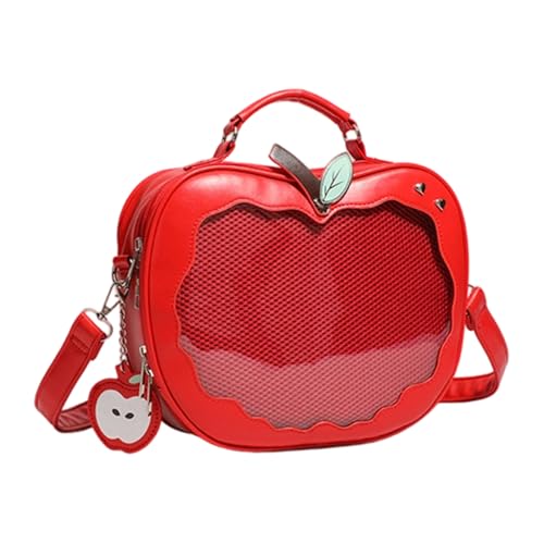 Preppy Styles Crossbody Bag Für Stecknadel Display Fruchtform Itabag PU Leder Schulter Süßer Rucksack Boten PU Leder Rucksack Äpfel Itabag Preppy Styles Schulter Schönes Crossbody von Ddujbtp