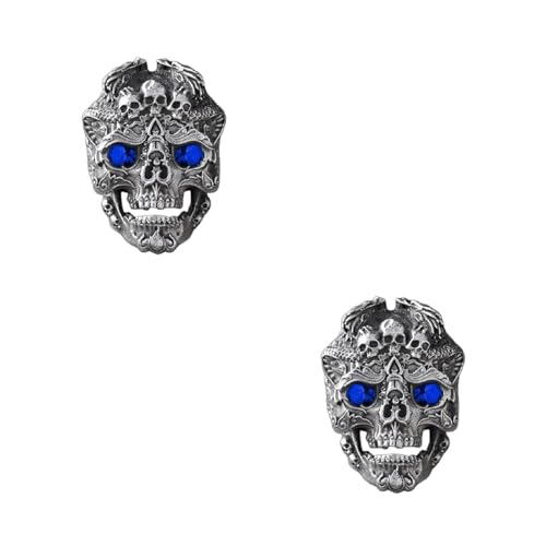 Ddujbtp Punk Schädel Ringe Offen Auffälligen Finger Verstellbaren Öffnungslegungslegungsmaterial Party Schmuck von Ddujbtp