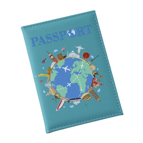 Ddujbtp Reisepasshülle aus PU-Leder mit Farbdruck, globaler Reisepasshülle, Kartenhalter, Reisezubehör für Erwachsene und Kinder, seeblau, Taschen-Organizer Ddujbtp Reisepasshülle aus PU-Leder mit Farbdruck, globaler Reisepasshülle, Kartenhalter, Reisezubehör für Erwachsene und Kinder, seeblau, Taschen-Organizer von Ddujbtp